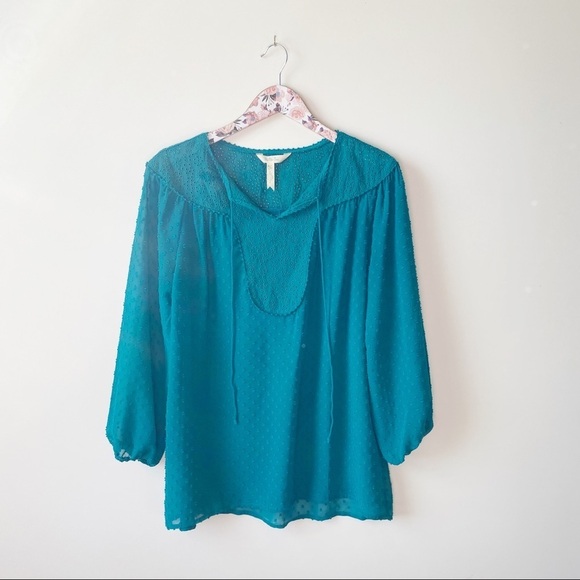 MATILDA JANE Teal Swiss Dot Charisma Blouse! Med - Picture 2 of 10